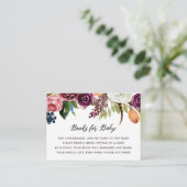 Autumn Boho Blooms Baby shower Book Request Informatiekaartje (Staand voorkant)