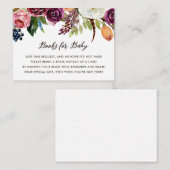 Autumn Boho Blooms Baby shower Book Request Informatiekaartje (Voorkant / Achterkant)