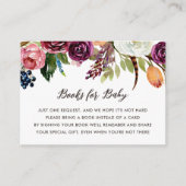 Autumn Boho Blooms Baby shower Book Request Informatiekaartje (Voorkant)
