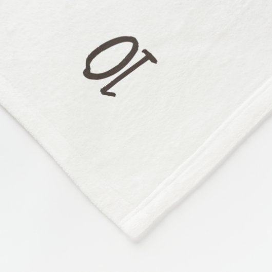 Autumn Boho Blooms Monogram Baby Milestone Foto Fleece Deken (Hoek)