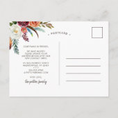 Autumn Boho Blooms Nieuw adres Bewegende Aankondig Aankondigingskaart (Achterkant)