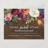 Autumn Boho Blooms Nieuw adres Bewegende Aankondig Aankondigingskaart (Voorkant)