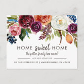 Autumn Boho Blooms Nieuw adres Bewegende Aankondig Aankondigingskaart (Voorkant)