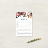 Autumn Boho Blooms op persoonlijke titel Post-it® Notes (Op bureau)
