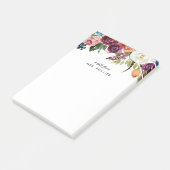 Autumn Boho Blooms Personaliseerde leraar Post-it® Notes (Schuin)