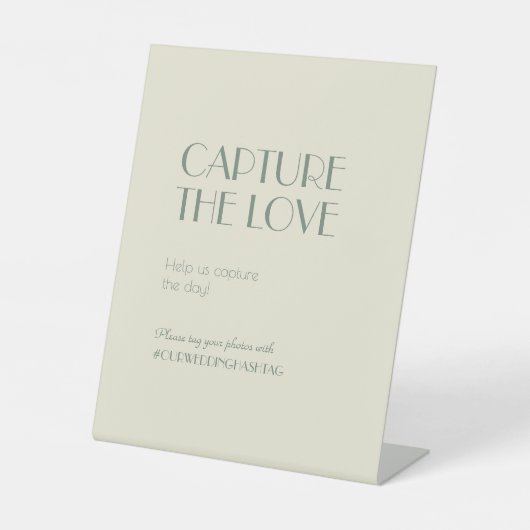 Autumn Boho Deco | Cream Capture the Love Reclamebord Met Voetstuk (Voorkant)