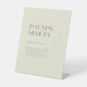 Autumn Boho Deco Cream in Loving Memory Reclamebord Met Voetstuk