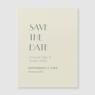 Autumn Boho Deco | Cream Save the Date Magnet Magnetische Uitnodiging
