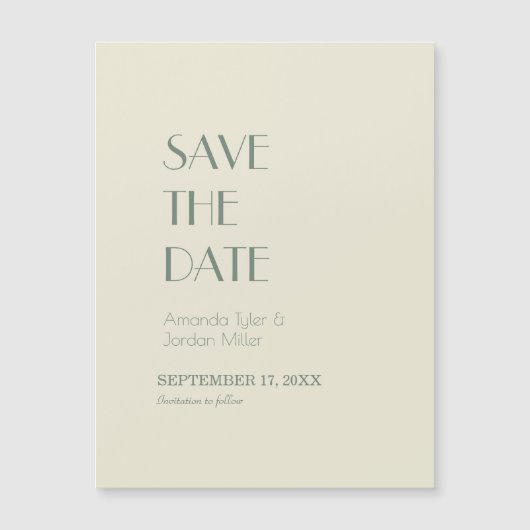 Autumn Boho Deco | Cream Save the Date Magnet Magnetische Uitnodiging (Voorkant)