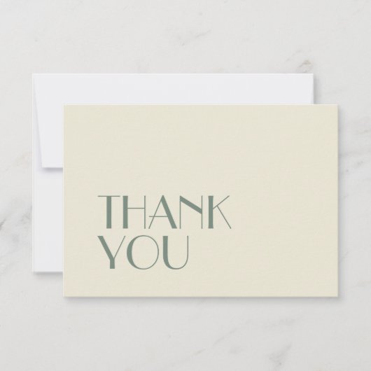 Autumn Boho Deco | Crème Wedding Flat Bedankkaart (Voorkant)