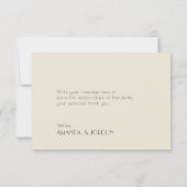Autumn Boho Deco | Crème Wedding Flat Bedankkaart (Achterkant)