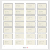 Autumn Boho Deco | Etiket voor het gastadres van C Sticker (Vel)