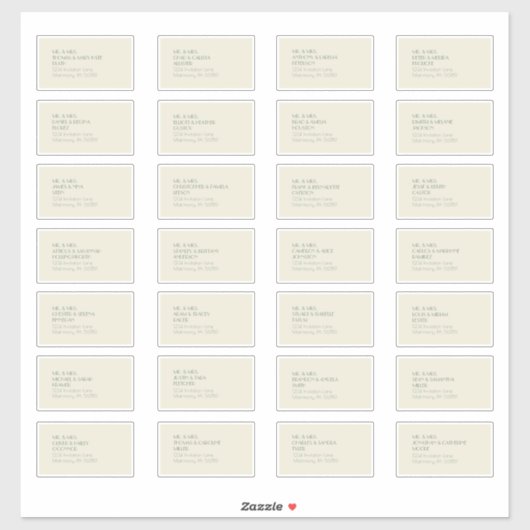 Autumn Boho Deco | Etiket voor het gastadres van C Sticker (Vel)