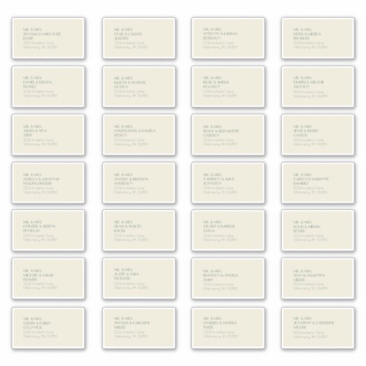 Autumn Boho Deco | Etiket voor het gastadres van C Sticker (Voorkant)