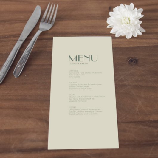 Autumn Boho Deco | Menu Rooster-weddenschap