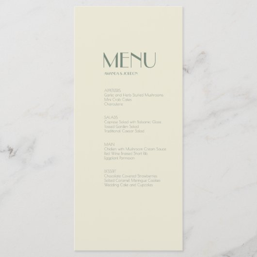 Autumn Boho Deco | Menu Rooster-weddenschap (Voorkant)