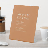 Autumn Boho Deco | Menu Terracotta Cocktail Reclamebord Met Voetstuk (Insitu)