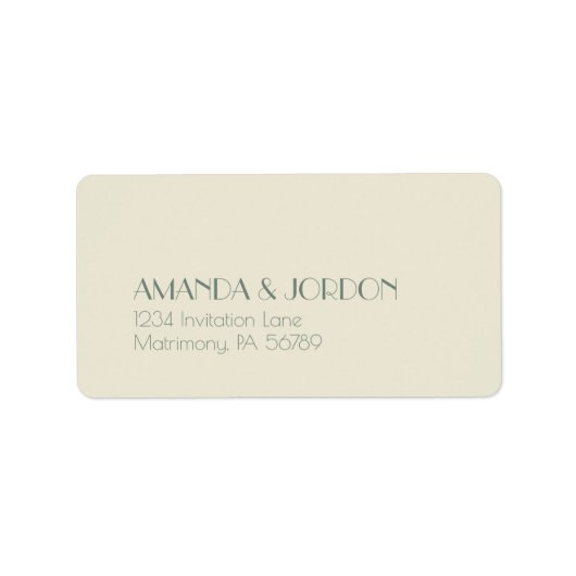 Autumn Boho Deco | RSVP-adreslabel voor crème Etiket (Voorkant)