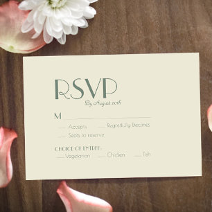 Autumn Boho Deco RSVP-Kaart met crèmeweddenschap RSVP Kaartje
