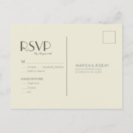 Autumn Boho Deco | RSVP van het Cream Wedding Uitnodiging Briefkaart