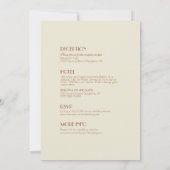 Autumn Boho Deco | Rust in één bruiloft Kaart (Achterkant)