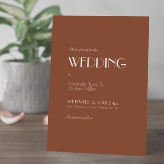 Autumn Boho Deco | Rust in één bruiloft Kaart