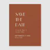 Autumn Boho Deco | Rust Save the Date Magnet Magnetische Uitnodiging (Voorkant)