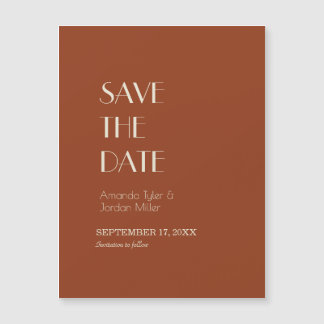 Autumn Boho Deco | Rust Save the Date Magnet Magnetische Uitnodiging