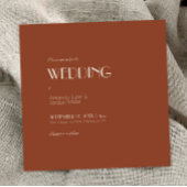 Autumn Boho Deco | Rust Square All One Wedding Kaart