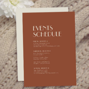 Autumn Boho Deco Rust Weddenschap Informatiekaartje