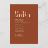 Autumn Boho Deco | Rust Weddenschap Informatiekaartje (Voorkant)