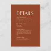 Autumn Boho Deco | Rust Weddenschap Informatiekaartje (Voorkant)