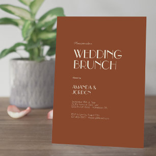 Autumn Boho Deco   Rust Wedding Brunch Kaart