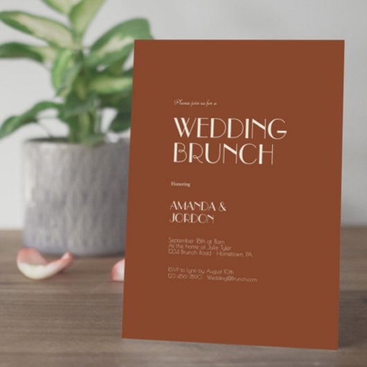 Autumn Boho Deco | Rust Wedding Brunch Kaart