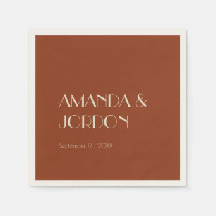 Autumn Boho Deco   Rust Wedding Cocktail Servet