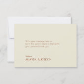 Autumn Boho Deco | Rust Wedding Flat Bedankkaart (Achterkant)