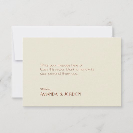 Autumn Boho Deco | Rust Wedding Flat Bedankkaart (Achterkant)