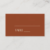 Autumn Boho Deco | Rust Wedding Place Card Plaatskaartje (Voorkant)