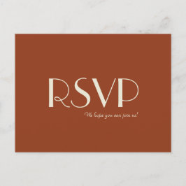 Autumn Boho Deco | Rust Wedding RSVP Uitnodiging Briefkaart