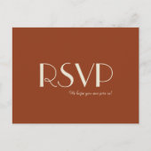 Autumn Boho Deco | Rust Wedding RSVP Uitnodiging Briefkaart (Voorkant)