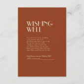 Autumn Boho Deco | Rust Wedding Wishing Well Informatiekaartje (Voorkant)