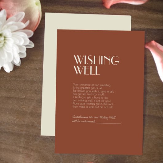 Autumn Boho Deco | Rust Wedding Wishing Well Informatiekaartje