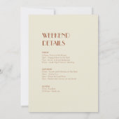 Autumn Boho Deco | Sage Green Bachelorette Weekend Kaart (Achterkant)