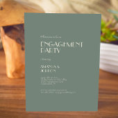 Autumn Boho Deco | Sage Green Engagement Party Kaart