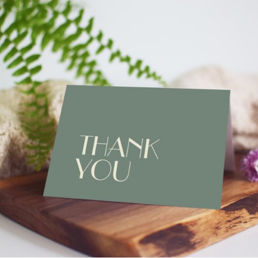 Autumn Boho Deco | Sage Green Wedding Bedankkaart