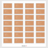 Autumn Boho Deco | Terracotta Guest Address Label (Vel)