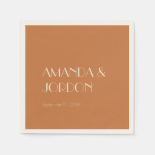 Autumn Boho Deco   Terracotta Wedding Cocktail Servet
