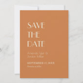 Autumn Boho Deco | Terracotta Wedding Save The Date (Voorkant)
