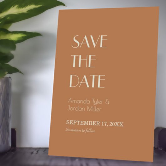 Autumn Boho Deco | Terracotta Wedding Save The Date