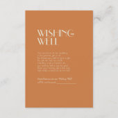 Autumn Boho Deco | Terracotta Wedding Wishing Well Informatiekaartje (Voorkant)